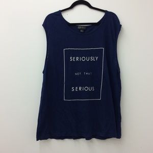 Navy Blue Sleeveless shirt - 2X